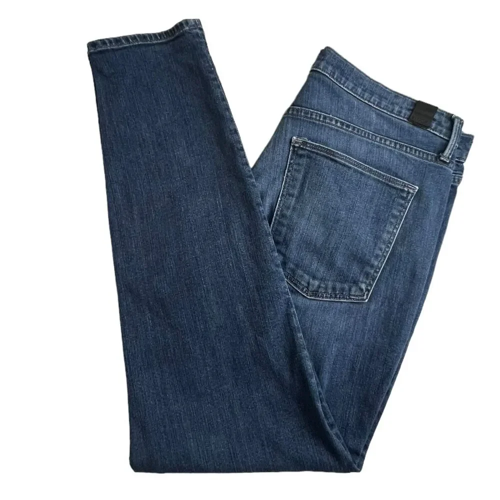 Vince Womens Dark Wash Mid Rise Skinny Jeans 29